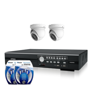 HD-CCTV pakke - Minidome - Små kameraer - 2 Megapiksel